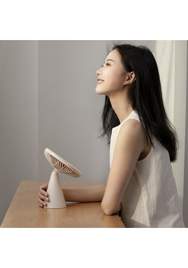 Sothıng Forest Masaüstü Vantilatör Usb Şarj Edilebilir Sessiz Soğutma Fanı 3 Rüzgar Hızı - Beyaz Beyaz