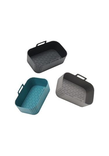 Novahub Siyah Hava Fritözleri Tava Yapışkan Değil Isıya Dayanıklı Koku Yok Büyük Kapasiteli Güvenli Pişirme Yeniden Kullanılabilir Haşlanma Önleyici Siyah Siyah