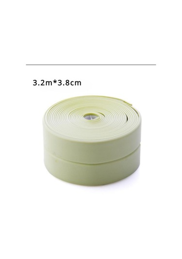 Yeşil Mutfak Ve Banyo Su Geçirmez Ve Küflenmez Bant Dikiş Contası Banyo Tuvalet Dikiş Köşe Hattı Çıkartmaları 3.8cm