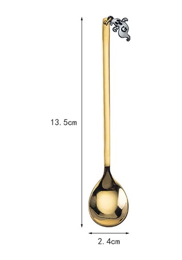 Mufunye Halloween İçin 304 Paslanmaz Çelik Kahve Kaşığı, Tatlı Kaşığı Ve Karıştırıcı Kaşık Seti Altın