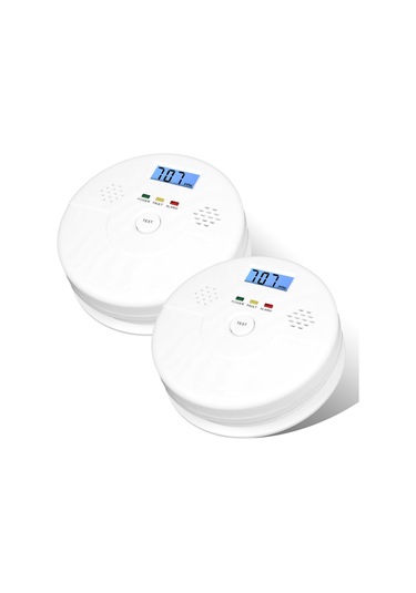 Suofeng Taşınabilir Co Dedektörü - 2'li Set, Yüksek Hassasiyetli Elektrokimyasal Sensör, Lcd Ekran, 0-999ppm, Sesli Ve Işıklı Alarm