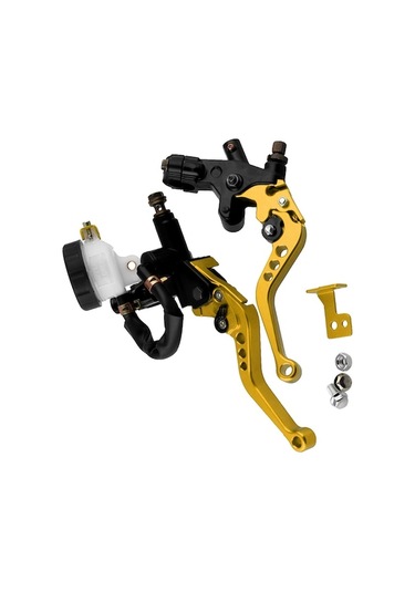 Cnc Alüminyum Fren Ve Debriyaj Ana Silindir Seti 22mm 7/8 Ayarlanabilir Kavrama - Altın