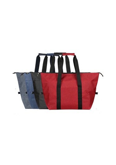 Taşınabilir Yalıtımlı Soğutucu Çanta Çok İşlevli Büyük Kapasiteli Öğle Yemeği Çantası Seyahat Kamp Piknik Siyah Çok Renkli