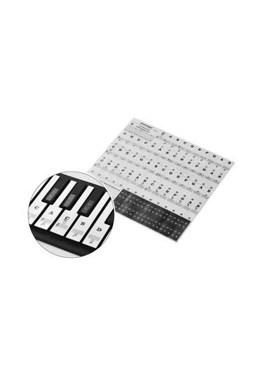 Maiyame "şeffaf Ve Çıkarılabilir Piyano Çıkartmaları - 37/49/54/61/88 Tuşlu Klavyeler İçin Müzik Notası Sticker Seti"