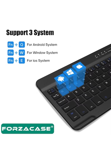 Tablet Telefon İçin Kare Tuş Bluetooth Klavye - Fc755 Beyaz