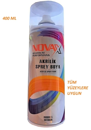 Novax Parlak Beyaz Sprey Boya 400 Ml İç Ve Dış Cephe Ral :9010 Beyaz