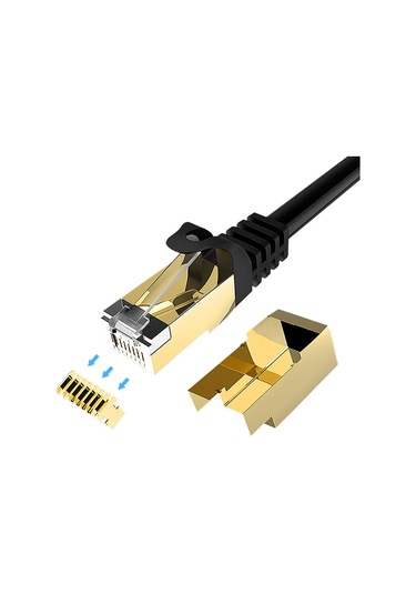 Cat7 Kablo 15 Metre Siyah Powermaster Pmcat715