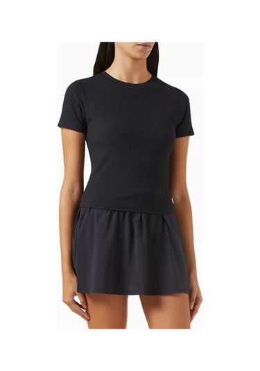 Vuori Modal Kesimli Pose Fitted Crop Top, Yumuşak & Esnek Kesim, Çok Yönlü Siyah