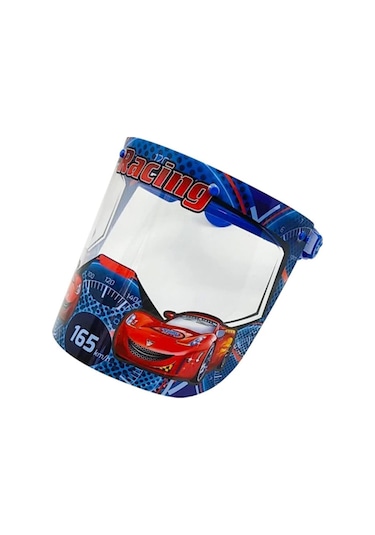 Racing Erkek Çocuk Oynar Başlıklı Yüz Koruyucu Siperlik Koruma Çok Renkli