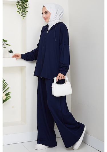 Kapüşonlu Oysho İkili Takım 1609 - Lacivert Lacivert