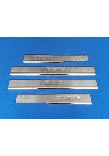 Skoda Octavia Krom Kapı Eşiği 2013-2019 4 Parça Paslanmaz Çelik (429879519)