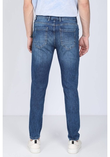 Erkek Mavi Straight Fit Jean Pantolon