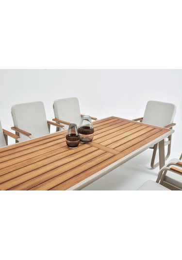 Erinöz Milano Masa Bella Sandalye Takımı - Kum Rengi - 100x230cm Kum Rengi