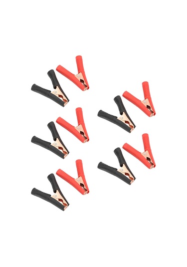 Moveevo 100a Akü Klembi Seti - Pvc Kaplı, Çelik Ve Bakır Malzeme, 20mm Açılış, Araç Ve Kamyonlar İçin, 5 Adet Kırmızı-siyah Paket