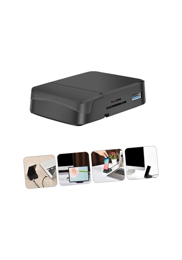 Dizüstü Bilgisayar Ve Tablet İçin 8-1 Arada Usb Adaptör Telefon Tutucu Çok Fonksiyonlu Genişleme