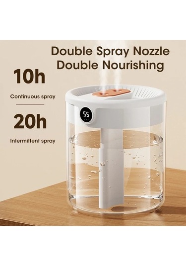 Novahub 2l Hava Nemlendirici, Lcd Nem Göstergesi, Gece Lambası, Çift Meme, Aroma Difüzörü, Ev-ofis İçin Çok Renkli