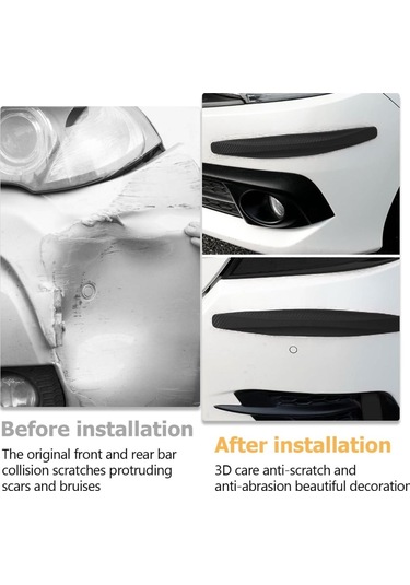 Araba Tampon Koruyucu Karbon Desenli Siyah Estetik Makya J 2 Li