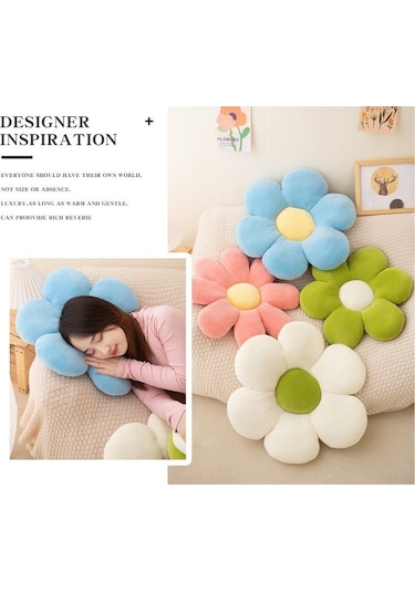 50cm Dolgulu Altı Yapraklı Çiçek Yastığı Çiçek Yastığı-pembe 003