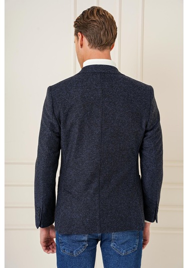 C 689 Slim Fit Lacivert Spor Ceket Lacivert
