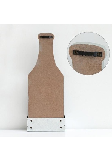 Siyah Talos Ahşap Asılı Şişe Açacağı Vintage Sökücü Restoran Duvar Plaket Dekor Siyah