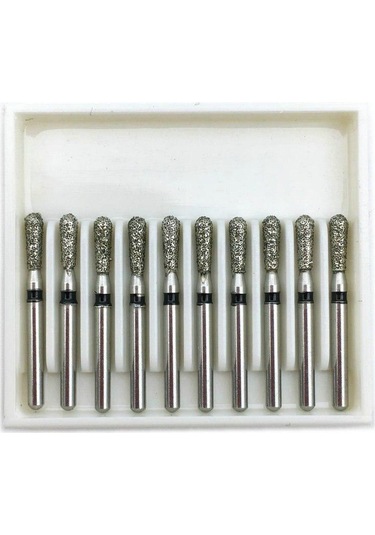 10 Adet Elmas Burs Diş Fg 1.6mm Yüksek Hızlı Matkaplar Parlatma Pürüzsüzleştirici Diş Parlatıcılar Ex-20s