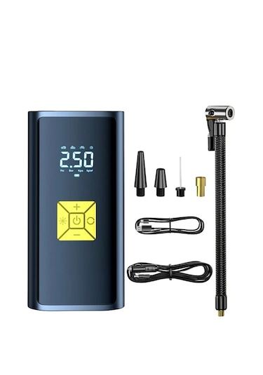 Enraco ST-9620B Dijital Led Işıklı Taşınabilir Şarjlı Araç Lastik Hava Şişirme Pompası