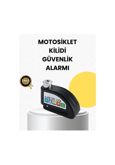 Çelik Gövdeli Alarm Disk Kilidi Motosiklet Ve Bisiklet İçin Güvenlik