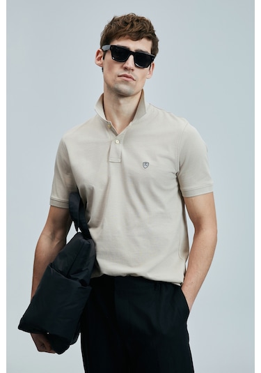 Lufian Erkek T Shirt 111040206s2 Siyah-ekru Siyah - Ekru