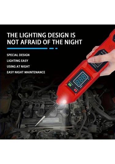 Xuweiwei Çok Fonksiyonlu Otomotiv Devre Test Cihazı Kırmızı 1 Adet Işık Göstergeli Araç Elektrik Sistem Test Aleti