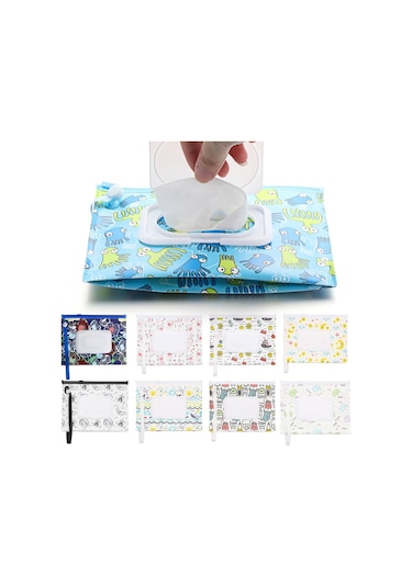 Stil 1-2-eva Bebek Islak Mendil Kese Snap-askı Mendil Tutucu Kılıf Y Kullanılabilir Doldurulabilir Islak Mendil Peçetelik 46919023