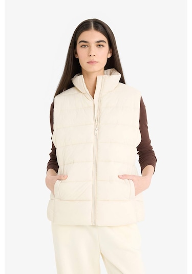 Defacto Su Geçirmez Fermuarlı Şişme Yelek E8587ax25auer128 Ekru