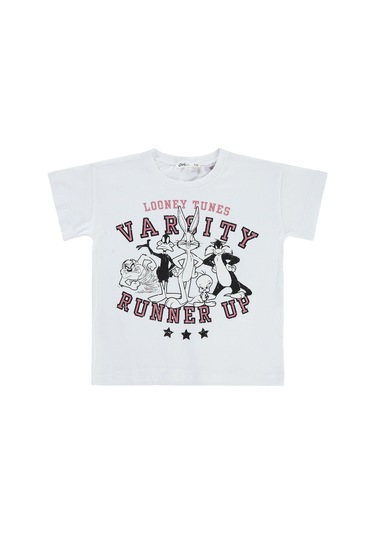 Looney Tunes Kız Çocuk Tişört 2-5 Yaş Beyaz 18849182124s1 Beyaz