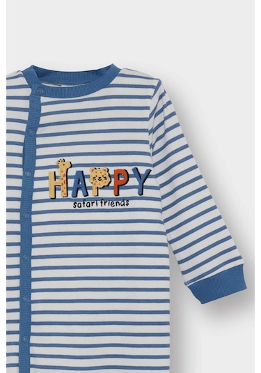 Defacto Erkek Bebek Yenidoğan Baskılı Çizgili Fitilli Kaşkorse Çıtçıtlı Uzun Kollu Tulum F2213a525aube88 Mavi Defacto Erkek Bebek Yenidoğan Baskılı Çizgili Fitilli Kaşkorse Çıtçıtlı Uzun Kollu Tulum F2213a525aube88 Mavi