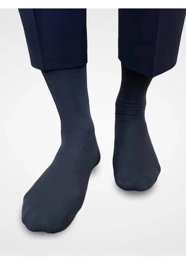Carabellı Gri İnceden Pamuk Çorap 3 Çiftlik Set 135845688 Koyu Gri