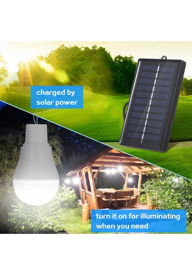 Gajeena Güneş Enerjili 12 Led Dış Mekan Acil Işık Topu - Beyaz Işık, Taşınabilir, 4 Saat Aydınlatma Süresi, Tekli Paket Beyaz