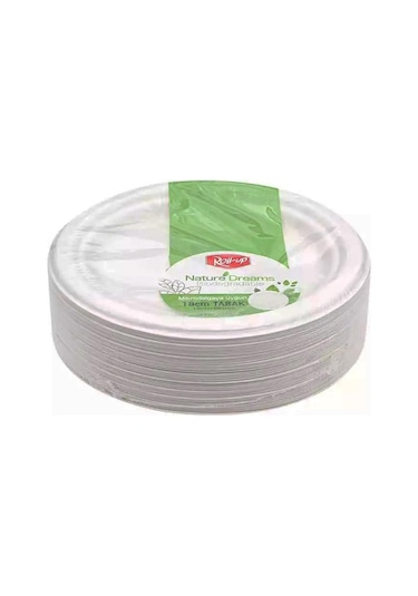 Roll-up Nature Ekolojik Karton Kağıt Parti Tek Kullanımlık Tabak - 18 Cm. - 50 Adetlik 3 Paket
