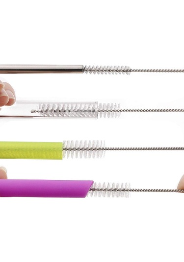 Cc Ggball Uzun Saman Fırçası, Naylon Boru Boru Temizleyici 10-ıhch X 2/5-ınç, 10'lu Set, Şeffaf Beyaz, Paslanmaz Çelikten Yapılmış