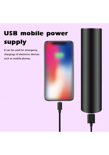 Yifomall 365nm Mor Işıklı Uv Feneri, Kedi Mantarı Ve Floresan Tespiti, Usb Şarjlı, 5 Modlu El Feneri, Siyah