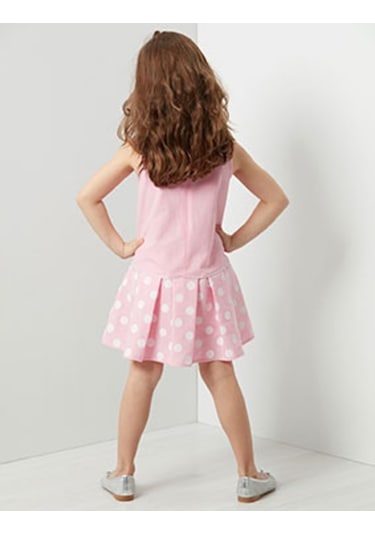 Denokids Havuç Delisi Elbise Pembe