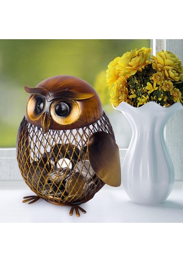 Jms Tooarts Baykuş Şekilli Metal Para Kutusu Ev Mefruşat Ürünleri Crafting Hediye