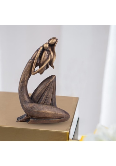 Suntek Reçine Anne Ve Çocuk Heykeli Ev Heykelcik Anne Holding