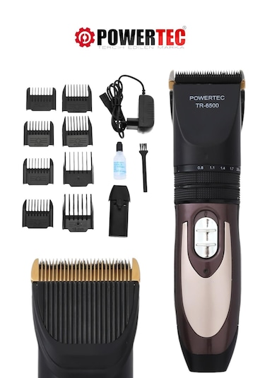 Powertec TR-6500 Saç Sakal Tıraş Makinesi Yedek Bataryalı Şarjlı