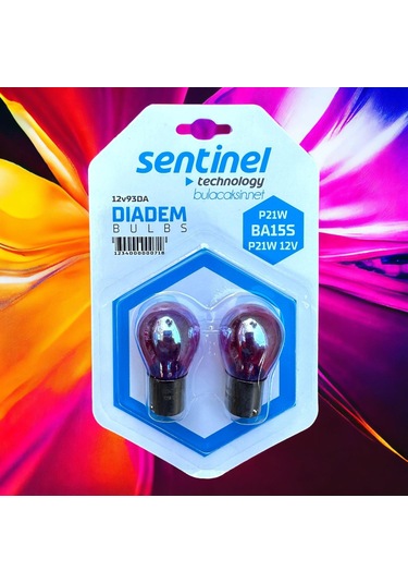 Sentinel Diadem Turuncu 12v P21w Ba15s Tek Duy Düz Tırnak Ampul 2 Adet