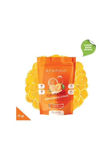 Anamour Natural Portakal Kurusu Kuru Meyve Kıtırı 25 G