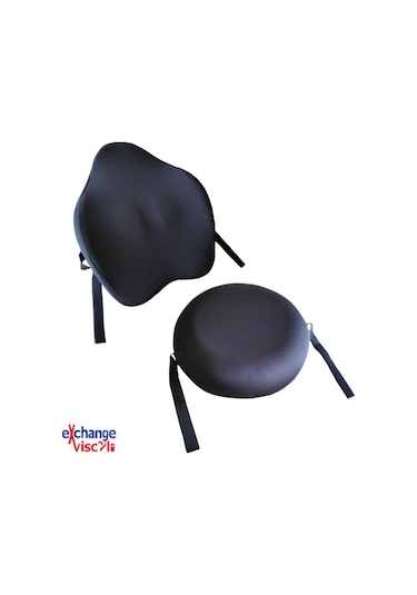 Viscoli Yastık Ortopedik Oturma Simidi Minderi + Boyunlu Bel Yastığı