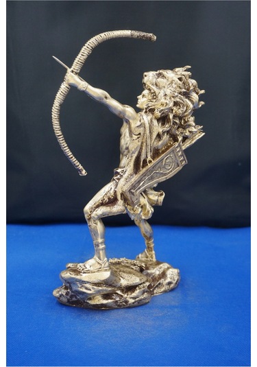 Herkül Antik Yunan Kahramanı Heykeli- 27 Cm Herakles Biblo Ev Ofis Hediyelik Altın