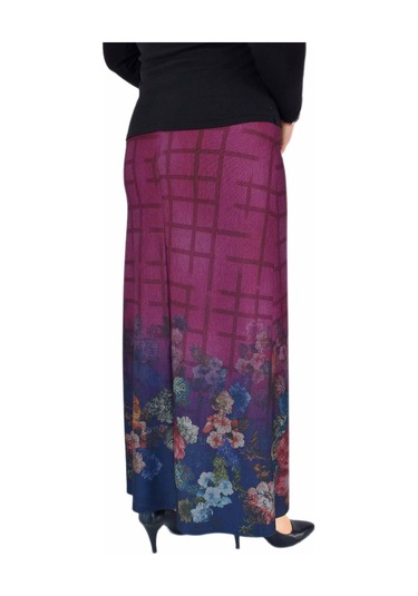 Kadın Uzun Etek Deri Kombinli Bglsz16k206 Vişne