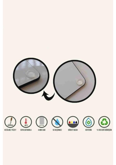 Saban Altın Dal Cam Kesme Tahtası - Cam Kesme Tablası 30 Cm X 4