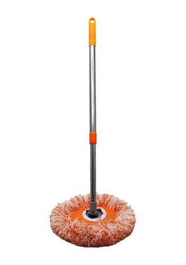 Yuvarlak Ayarlı Dönerli Mop Açık Gri