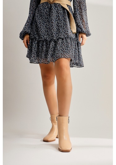 Deyana Nud Fermuar Aksesuarlı Bot 001